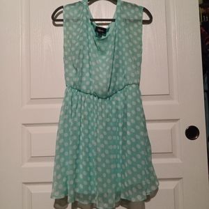Polka dot mint dress